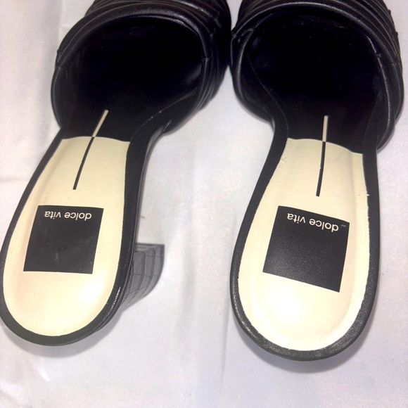 Dolce Vita Priana Slide Heel Sandal, Black, Women Size 7 - Picture 5 of 6